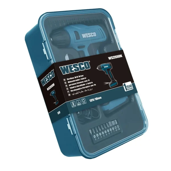 Furadeira Parafusadeira 3/8" 12V 1 Bat WS2550K Wesco - Imagem 2