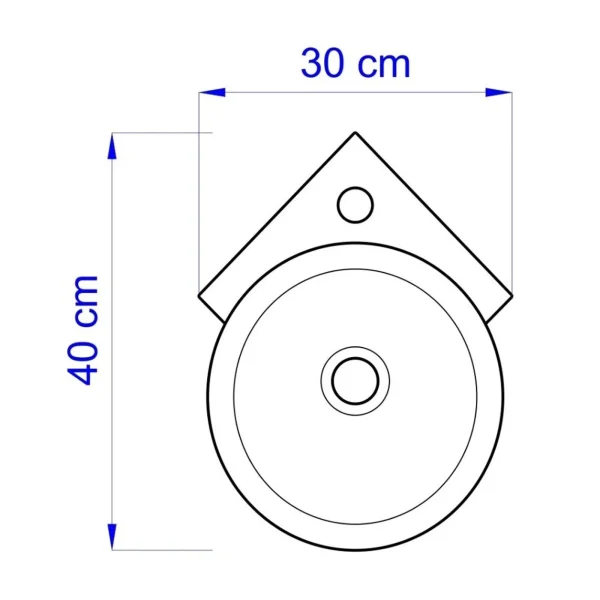 Lavatório Louça de Canto IL4-00 40x30cm Branco